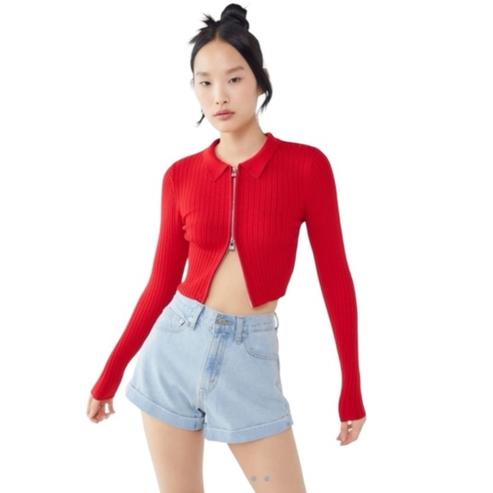 UO Knit Zip-Up Cropped Cardigan 💕